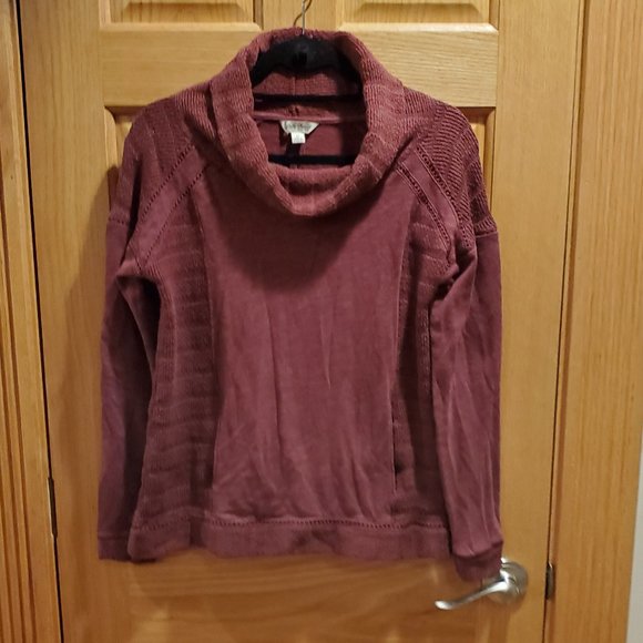 Lucky Brand Sweaters - Lucky Brand Maroon Cowl Neck Sweater Size Medium